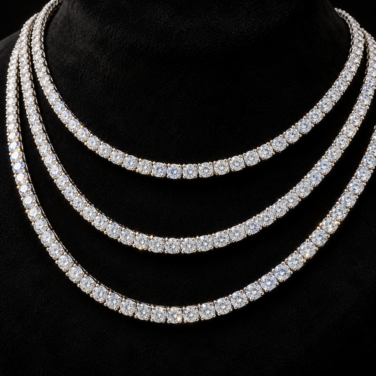 Ace & Lume Studios - VVS Moissanite Tennis Necklace & Bracelet