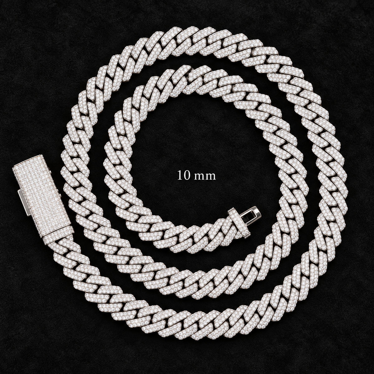 Ace & Lume Studios - 10mm Moissanite Cuban Link Bracelet